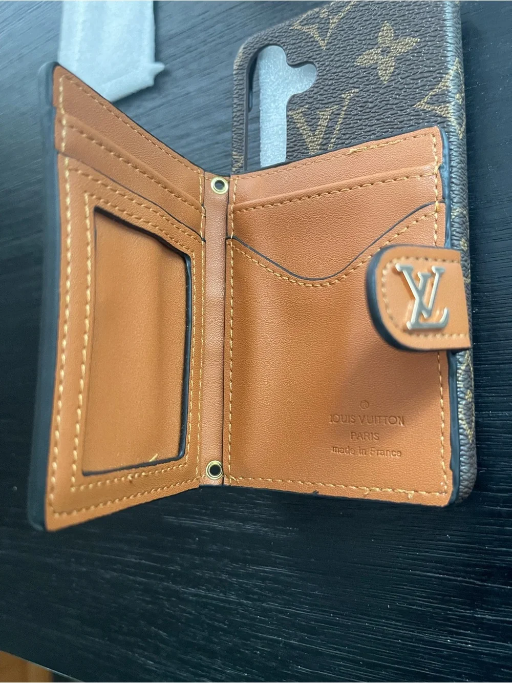 Samsung s25 - brown, crossbody wallet Phone case with card holder and strap